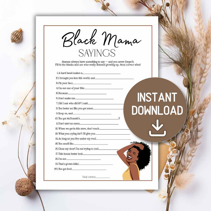 BLACK MAMA SAYINGS GAMES - Image 2