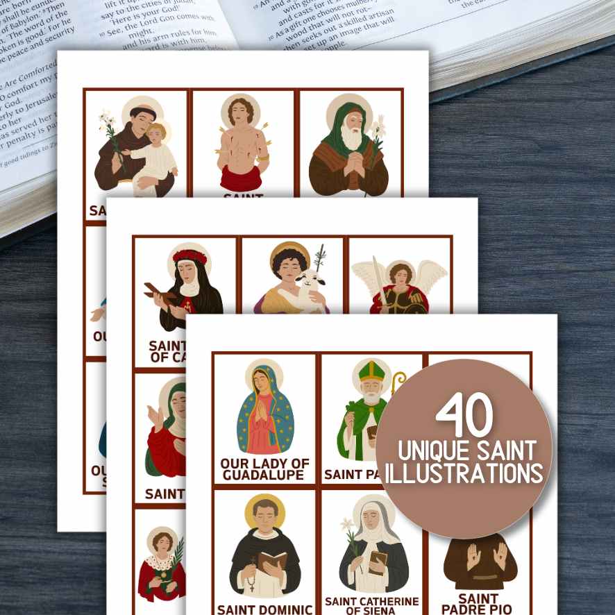 CATHOLIC SAINT BINGO PRINTABLE - Image 6