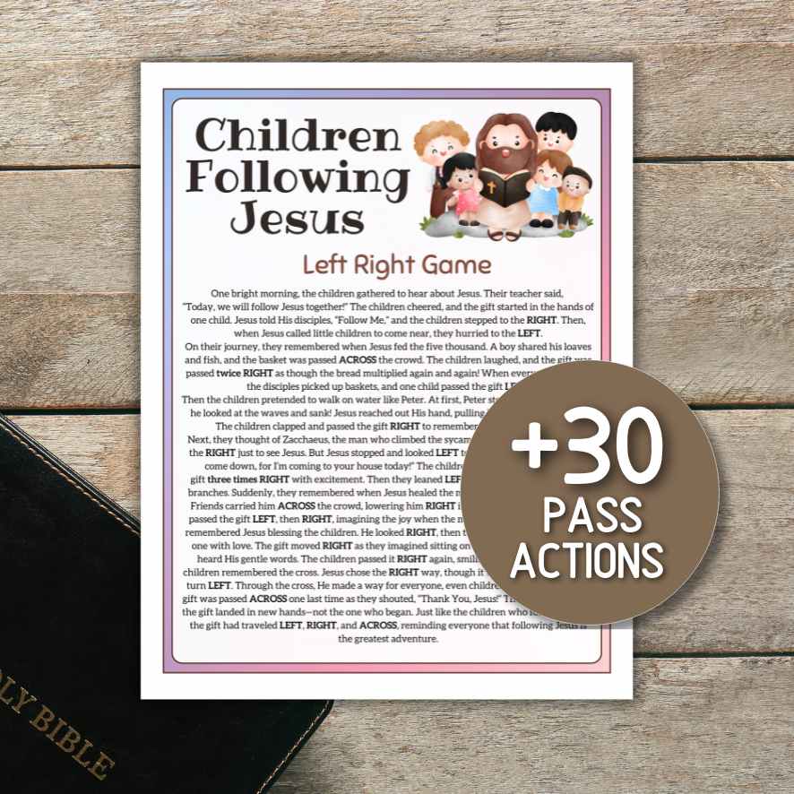 CHILDREN FOLLOWING JESUS LEFT RIGHT GAME