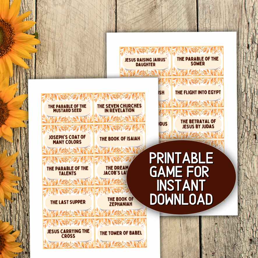 BIBLE CHARADES PRINTABLE GAMES - Image 3