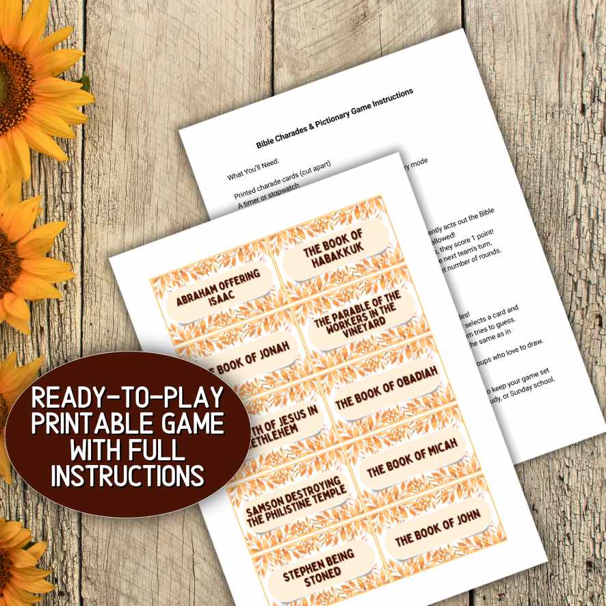 BIBLE CHARADES PRINTABLE GAMES - Image 5