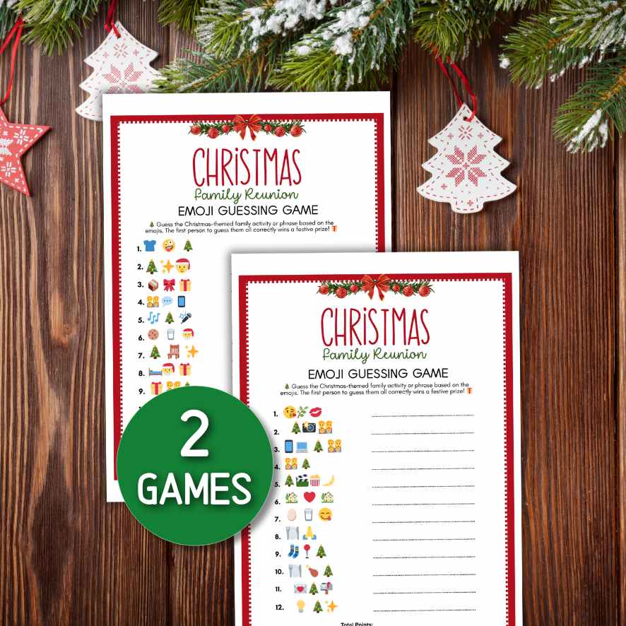 CHRISTMA EMOJI PICTIONARY PRINTABLE - Image 2