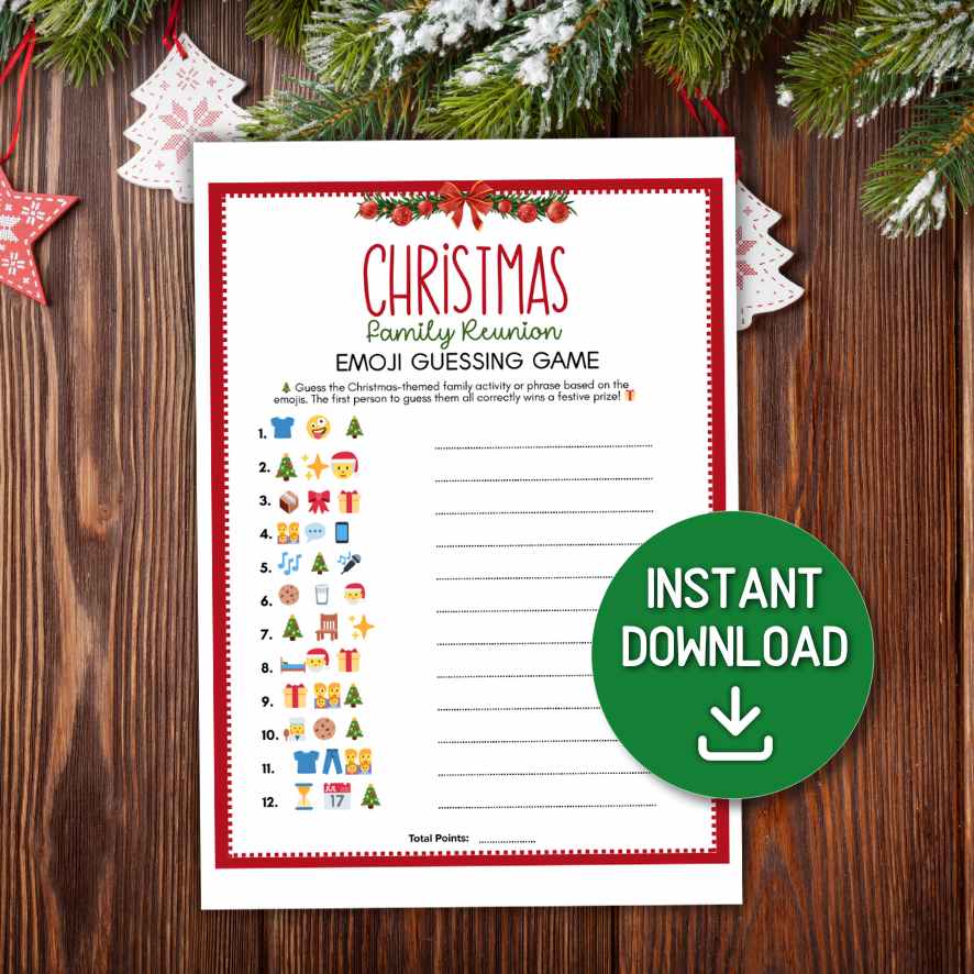 CHRISTMA EMOJI PICTIONARY PRINTABLE - Image 3