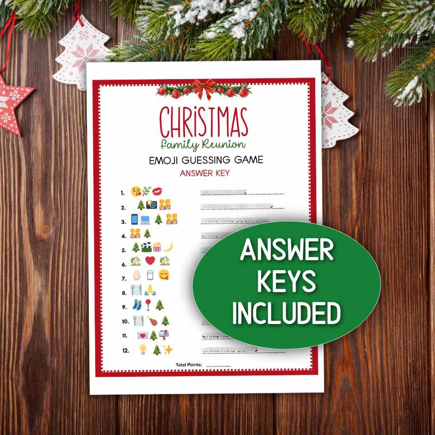 CHRISTMA EMOJI PICTIONARY PRINTABLE - Image 5