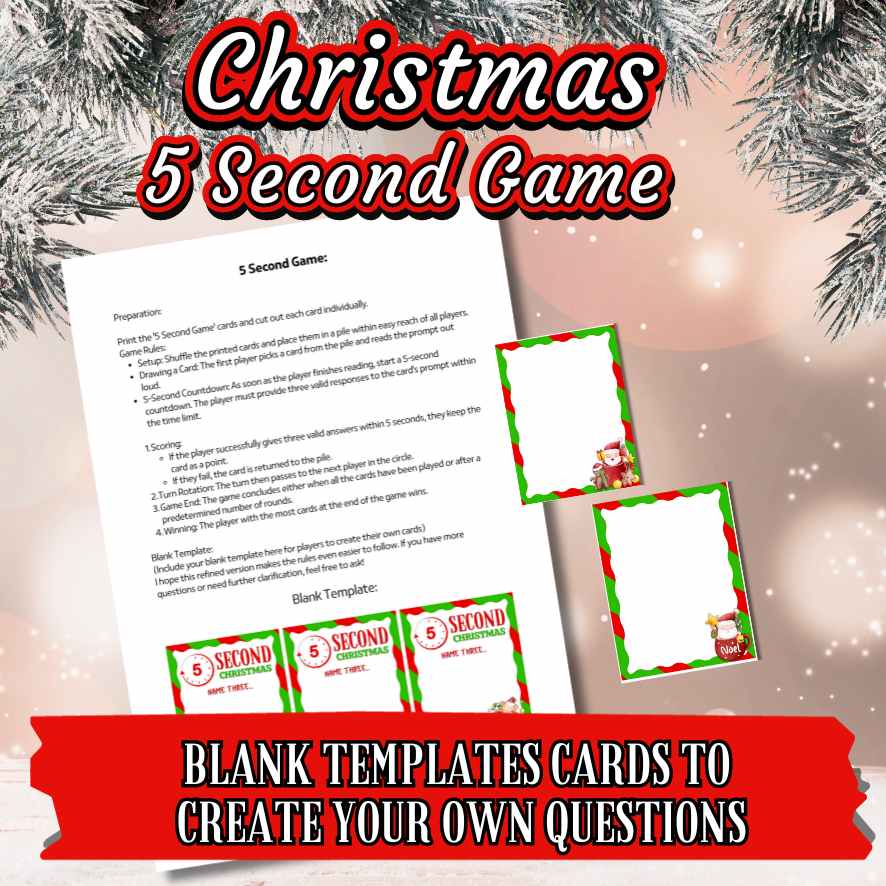 CHRISTMAS 5 SECOND GAME PRINTABLE - Image 5