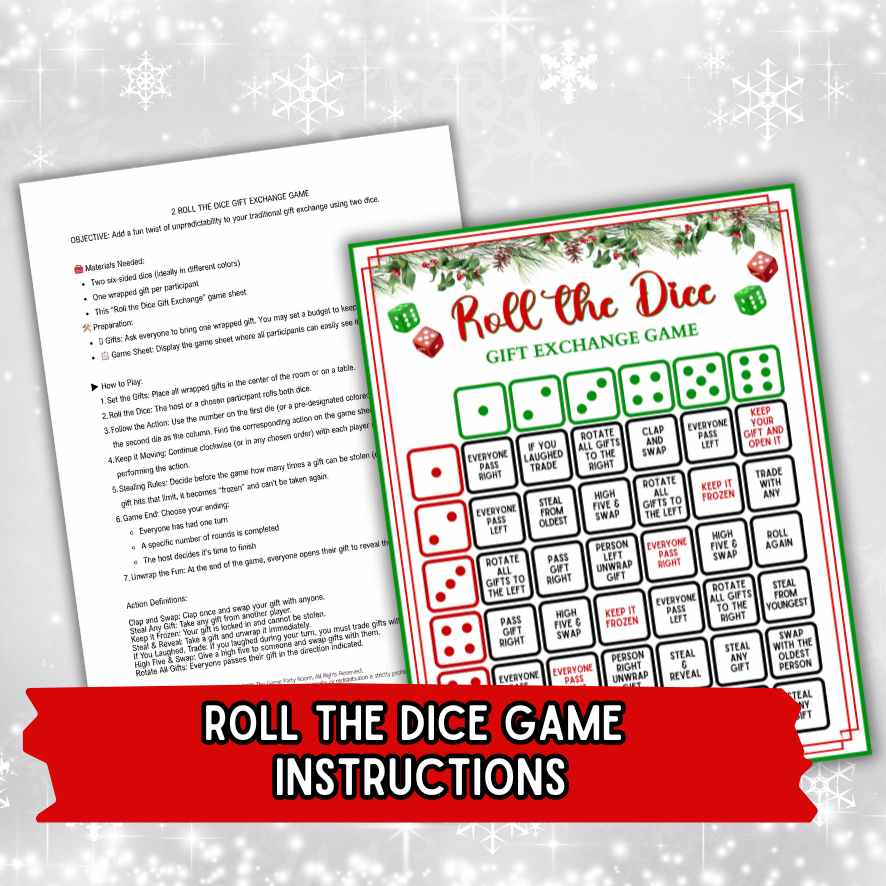 CHRISTMAS DICE GAME GIFT EXCHANGE - Image 2