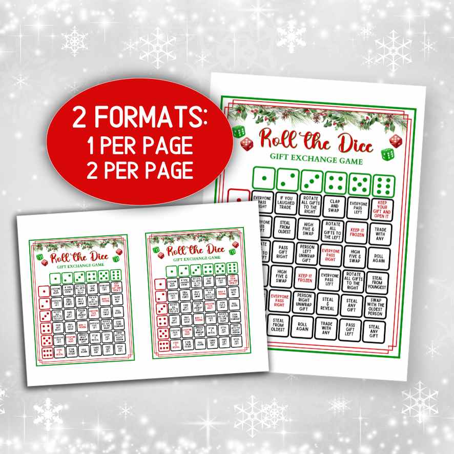 CHRISTMAS DICE GAME GIFT EXCHANGE - Image 3