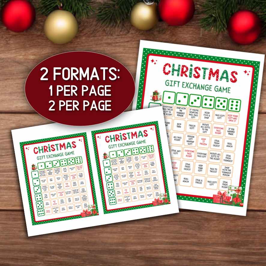 CHRISTMAS DICE GIFT EXCHANGE GAME - Image 2