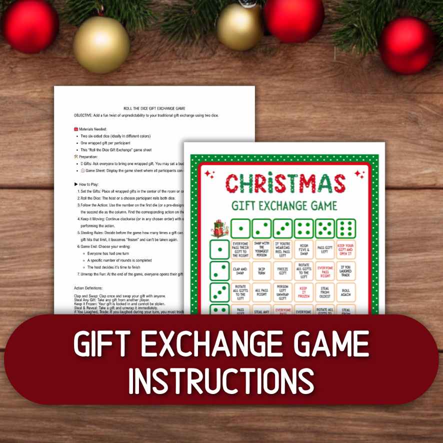 CHRISTMAS DICE GIFT EXCHANGE GAME - Image 3