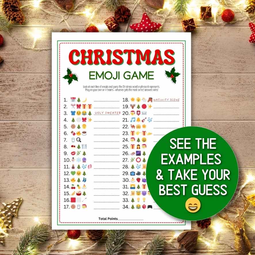 CHRISTMAS EMOJI GAME PRINTABLE - Image 2