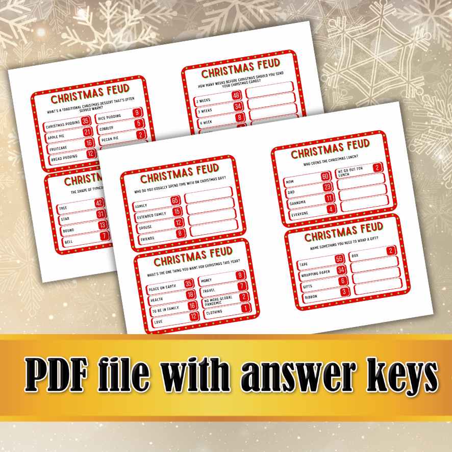 CHRISTMAS FAMILY FRIENDLY FEUD 50 QUESTIONS - Image 6