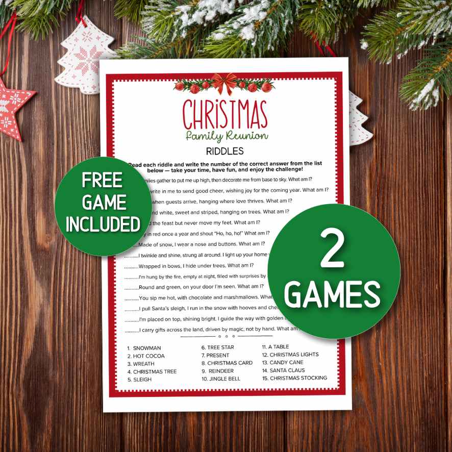 CHRISTMAS FAMILY REUNION RIDDLES