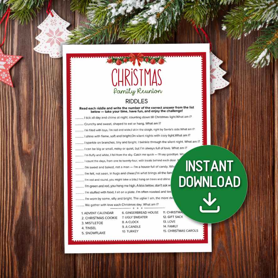 CHRISTMAS FAMILY REUNION RIDDLES - Image 3