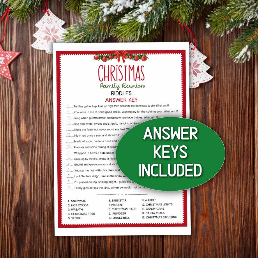 CHRISTMAS FAMILY REUNION RIDDLES - Image 6