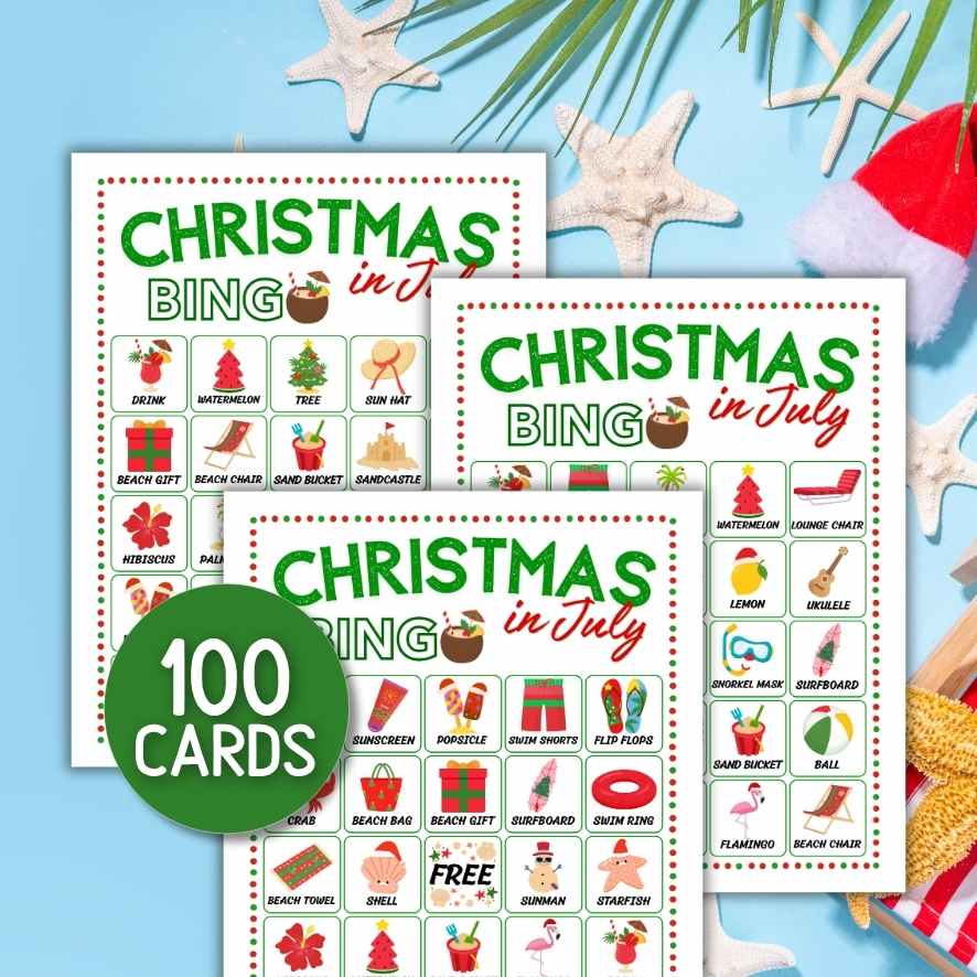 CHRISTMAS IN JULY BINGO PRINTABLE - Image 3