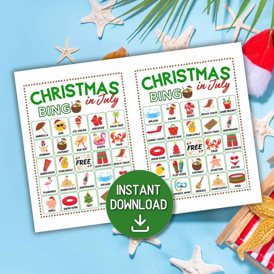 CHRISTMAS IN JULY BINGO PRINTABLE - Image 4