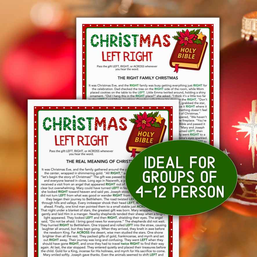 CHRISTMAS LEFT RIGHT CHRISTIAN GAME PRINTABLE - Image 4