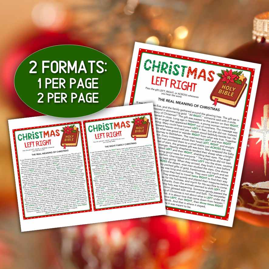 CHRISTMAS LEFT RIGHT CHRISTIAN GAME PRINTABLE - Image 7