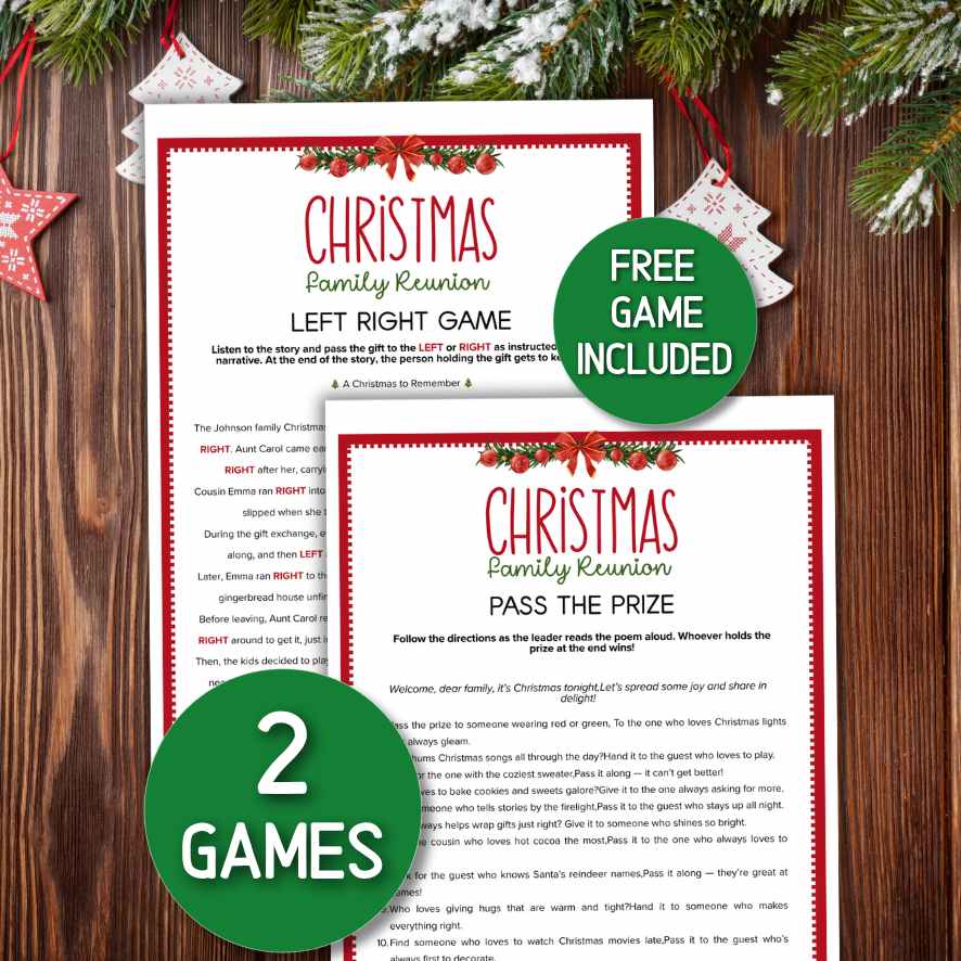 CHRISTMAS LEFT RIGHT GAMES
