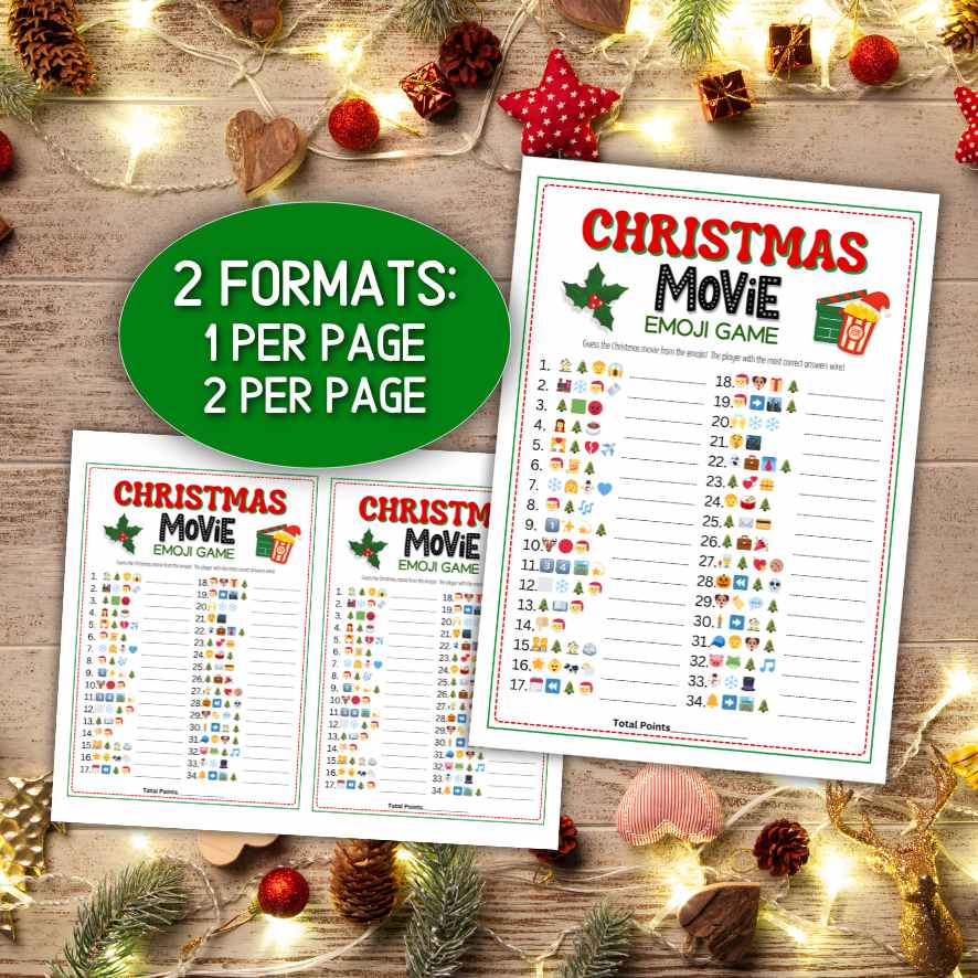 CHRISTMAS MOVIE EMOJI GAME PRINTABLE - Image 4