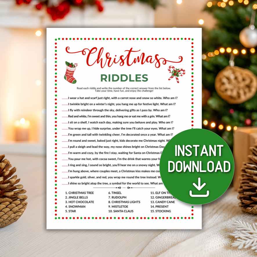 CHRISTMAS RIDDLES PRINTABLE - Image 2