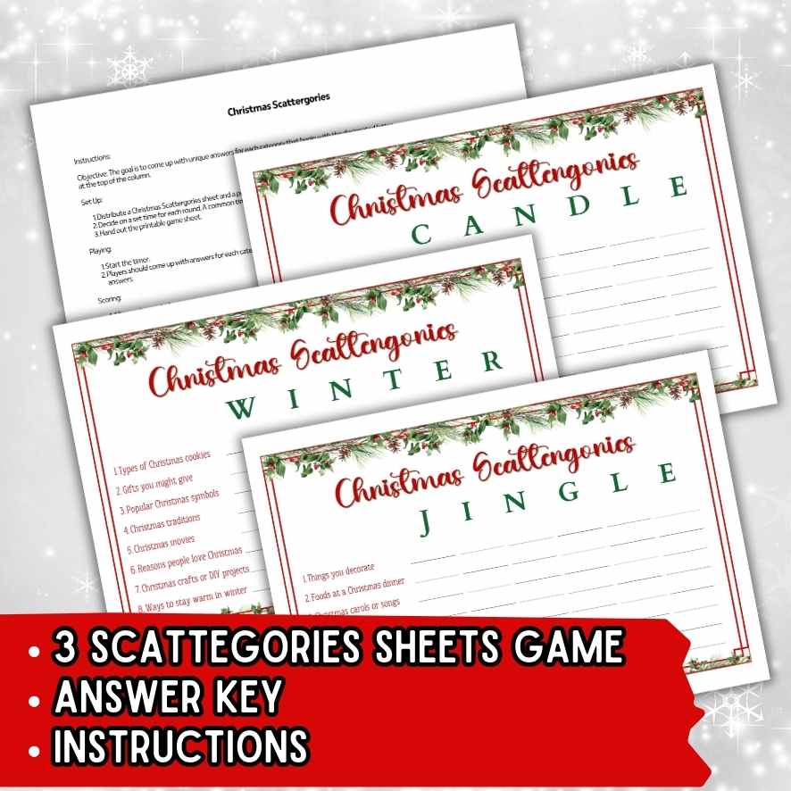 CHRISTMAS SCATTERGORIES GAME PRINTABLE - Image 3