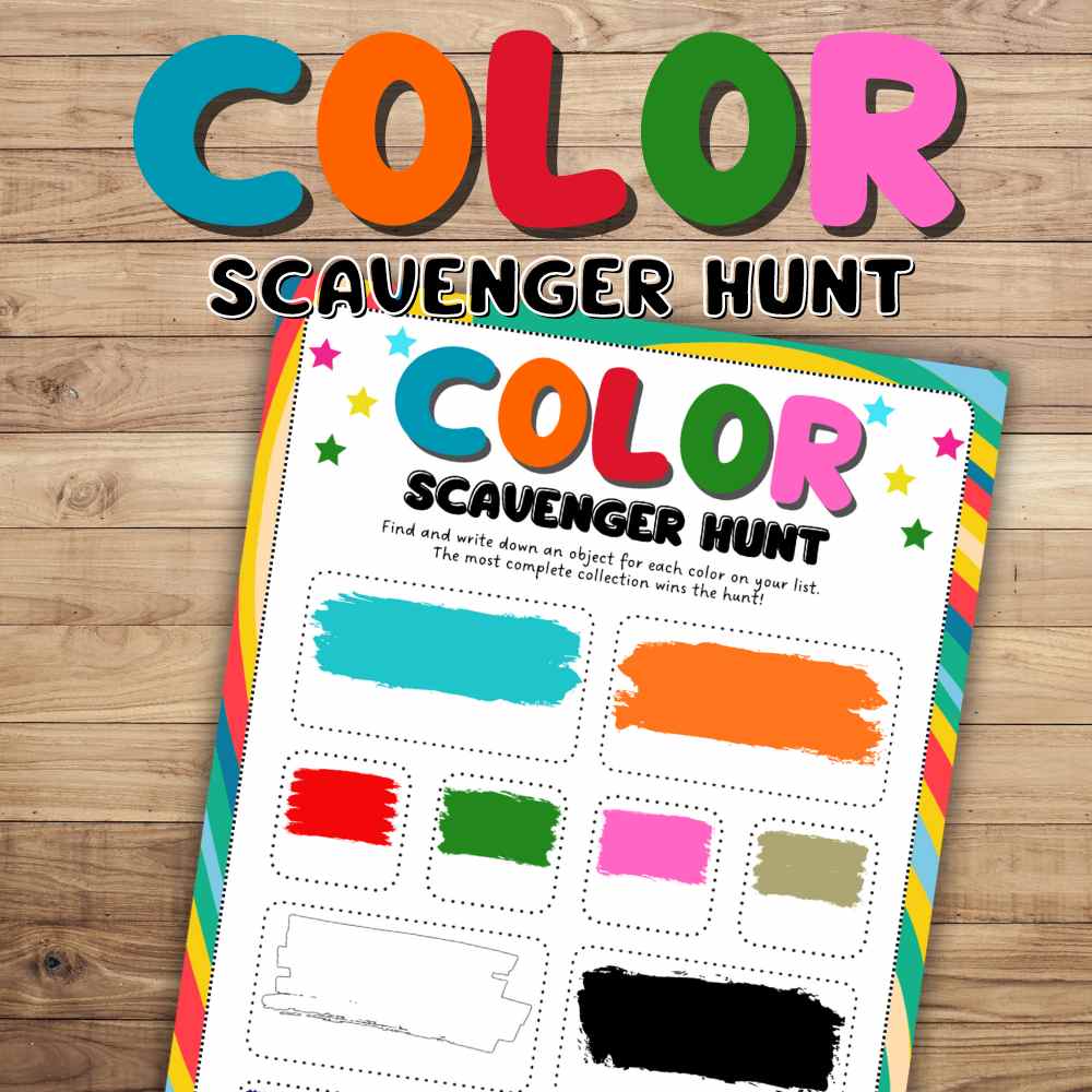 Color Scavenger Hunt Printable