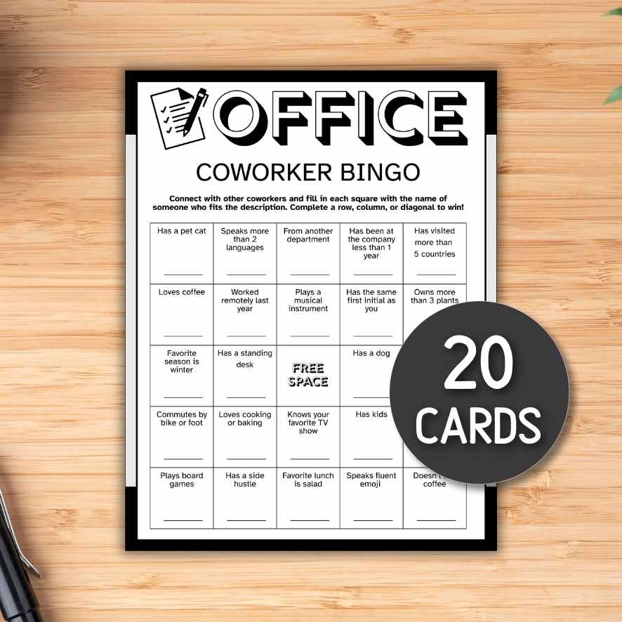 COWORKER BINGO GAME