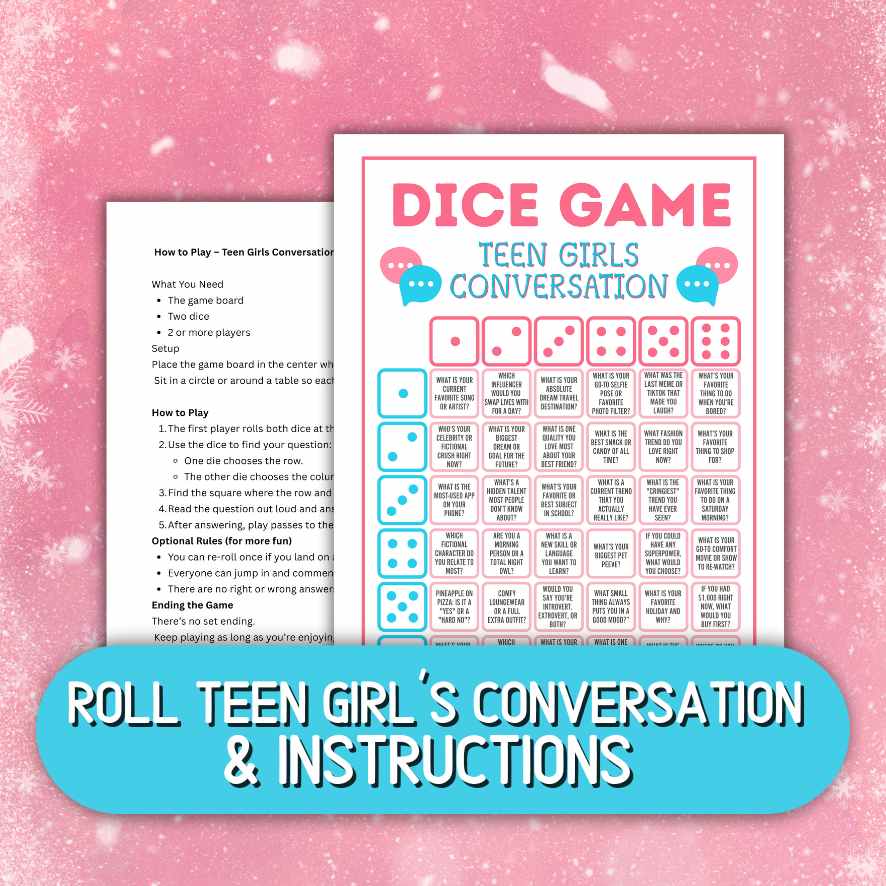 DICE TEEN GIRL GAMES PRINTABLE - Image 2