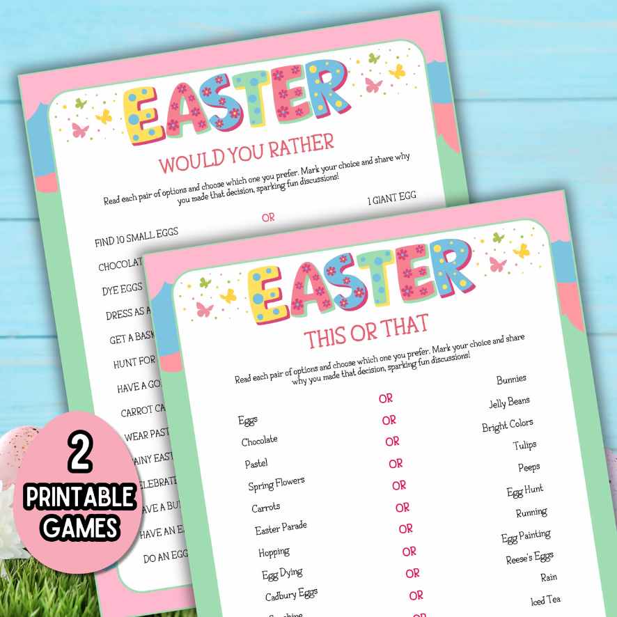 EASTER PRINTABLE GAMES