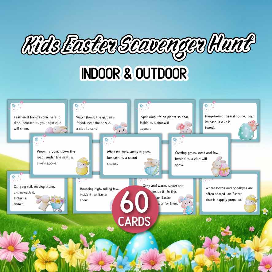 EASTER SCAVENGER HUNT FOR KIDS PRINTABLE