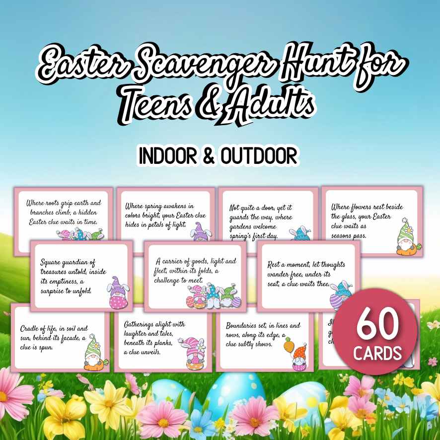 EASTER SCAVENGER HUNT FOR TEENS AND ADULTS