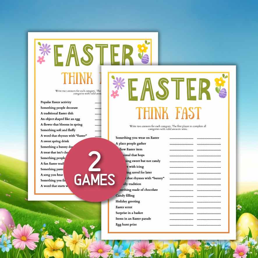 EASTER THINK FAST GAME