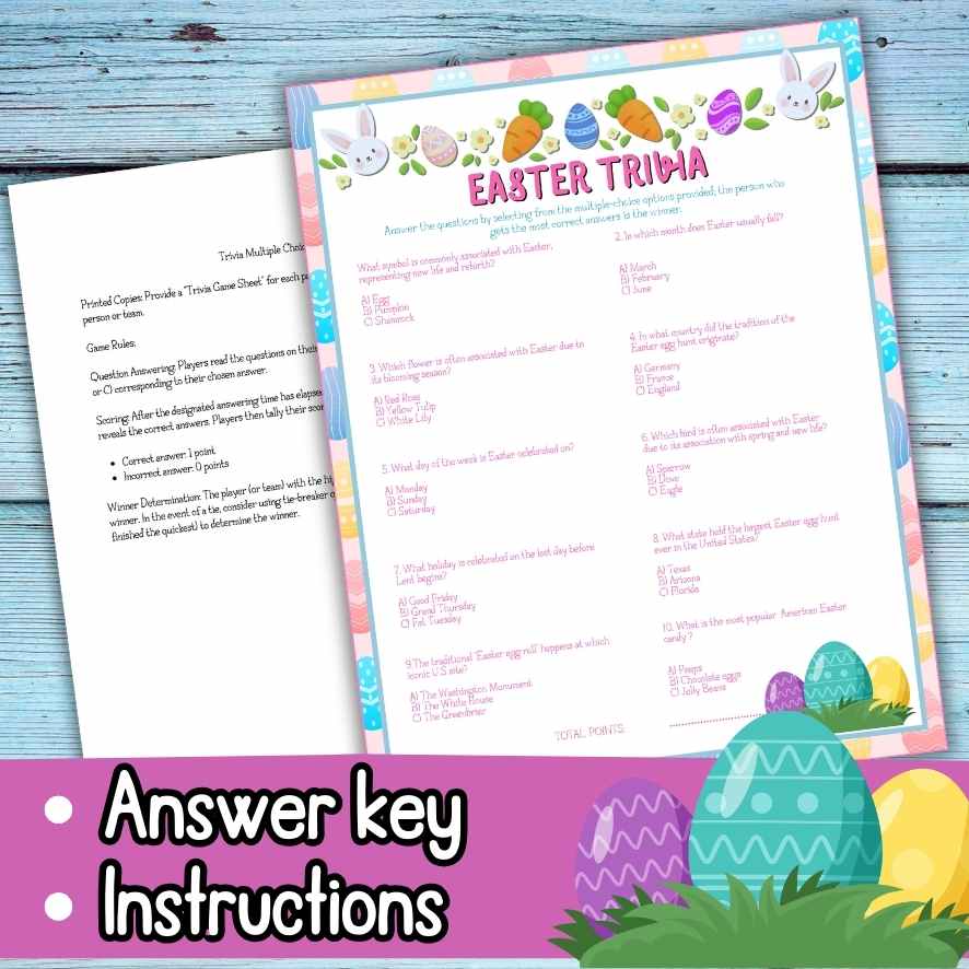 EASTER TRIVIA GAME PRINTABLE - Image 3