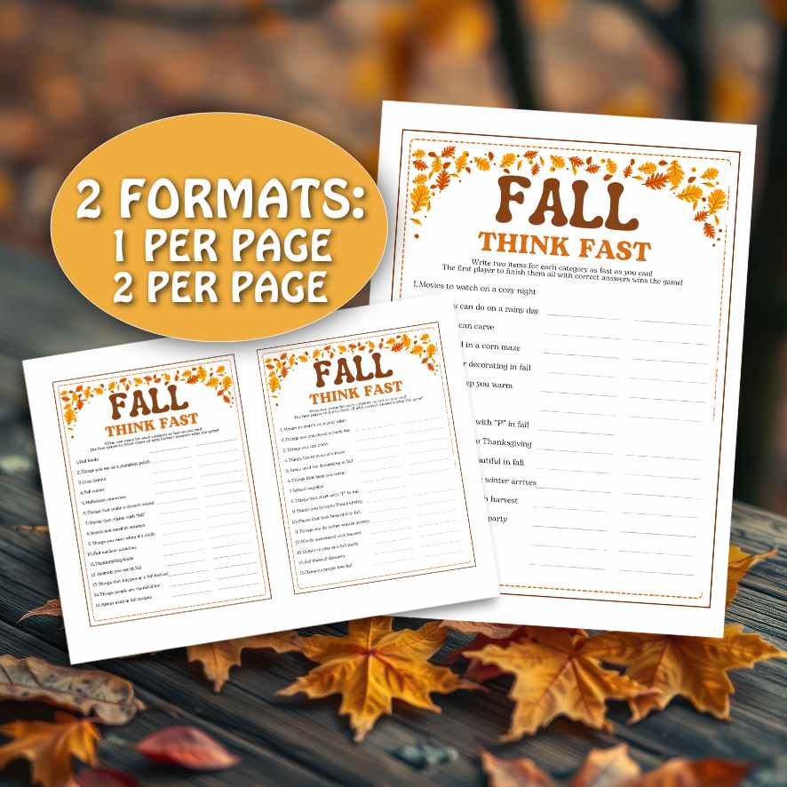 FALL THINK FAST GAME PRINTABLE - Image 4