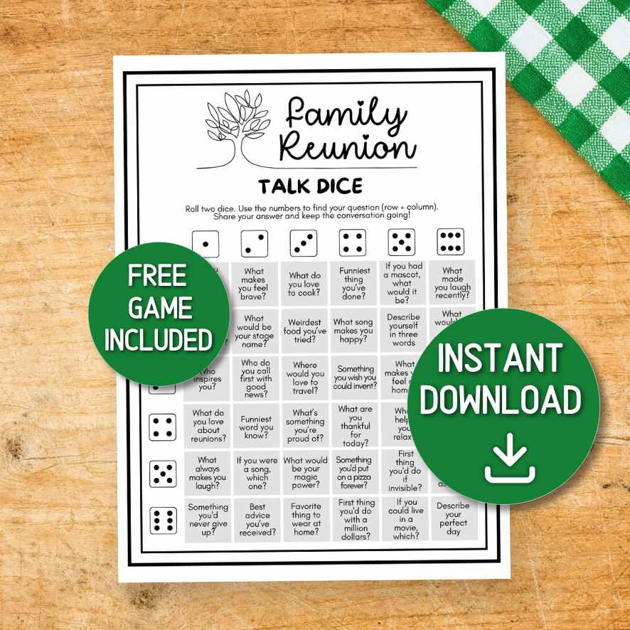 FAMILY REUNION DICE GAME