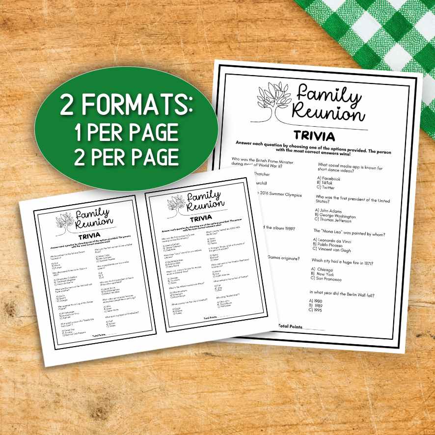 FAMILY REUNION TRIVIA GAME - Image 6