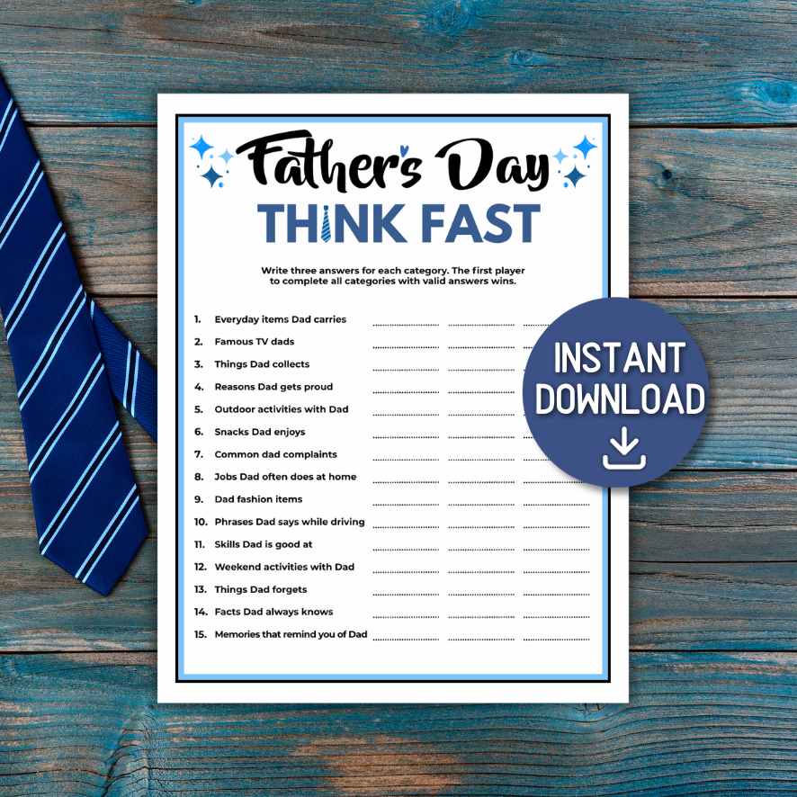 FATHERS DAY THINK FAST GAME - Image 2