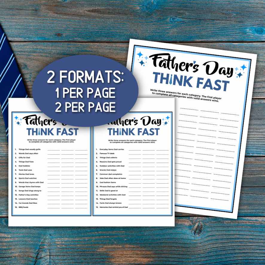 FATHERS DAY THINK FAST GAME - Image 4