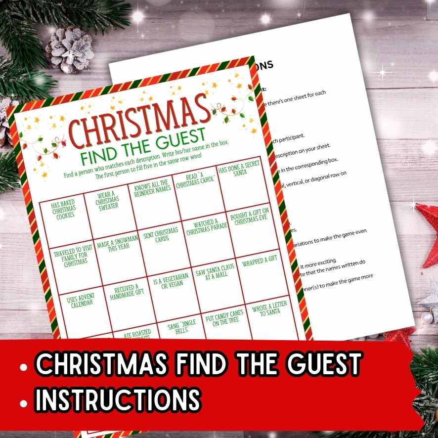 FIND THE GUEST BINGO CHRISTMAS - Image 3