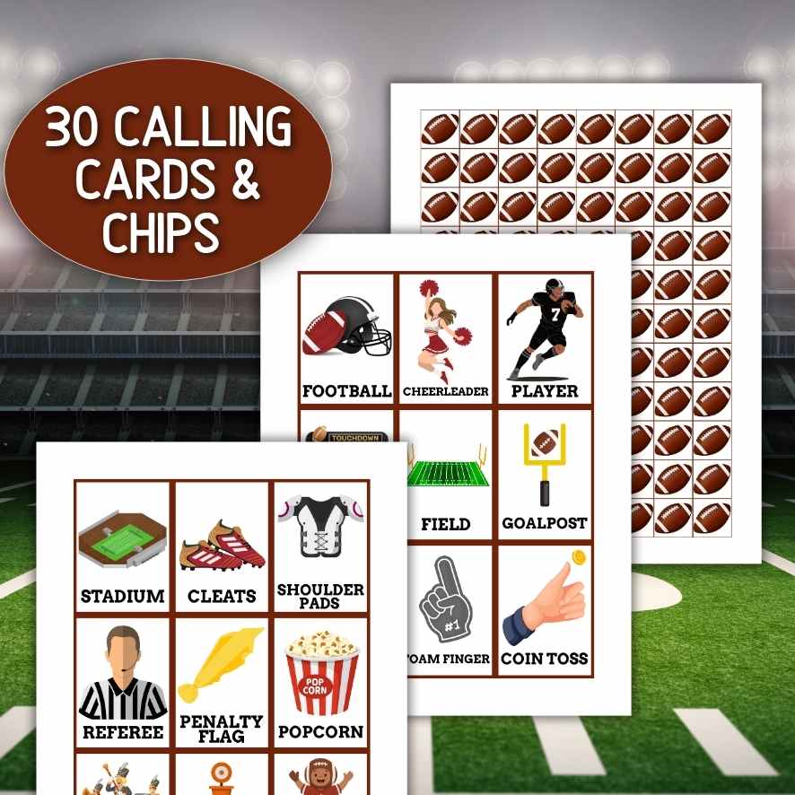 FOOTBALL BINGO GAME-100 CARDS - Image 6