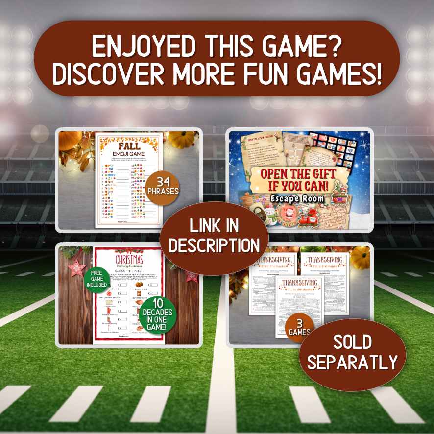 FOOTBALL BINGO GAME-100 CARDS - Image 9