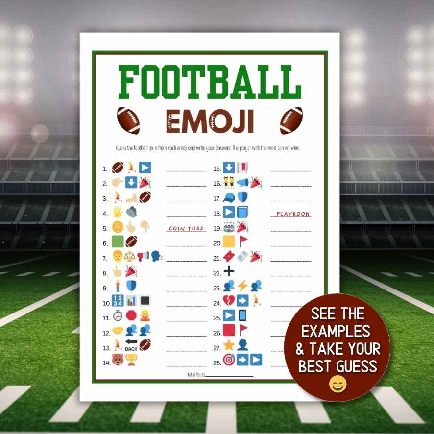 FOOTBALL EMOJI GAME PRINTABLE - Image 2