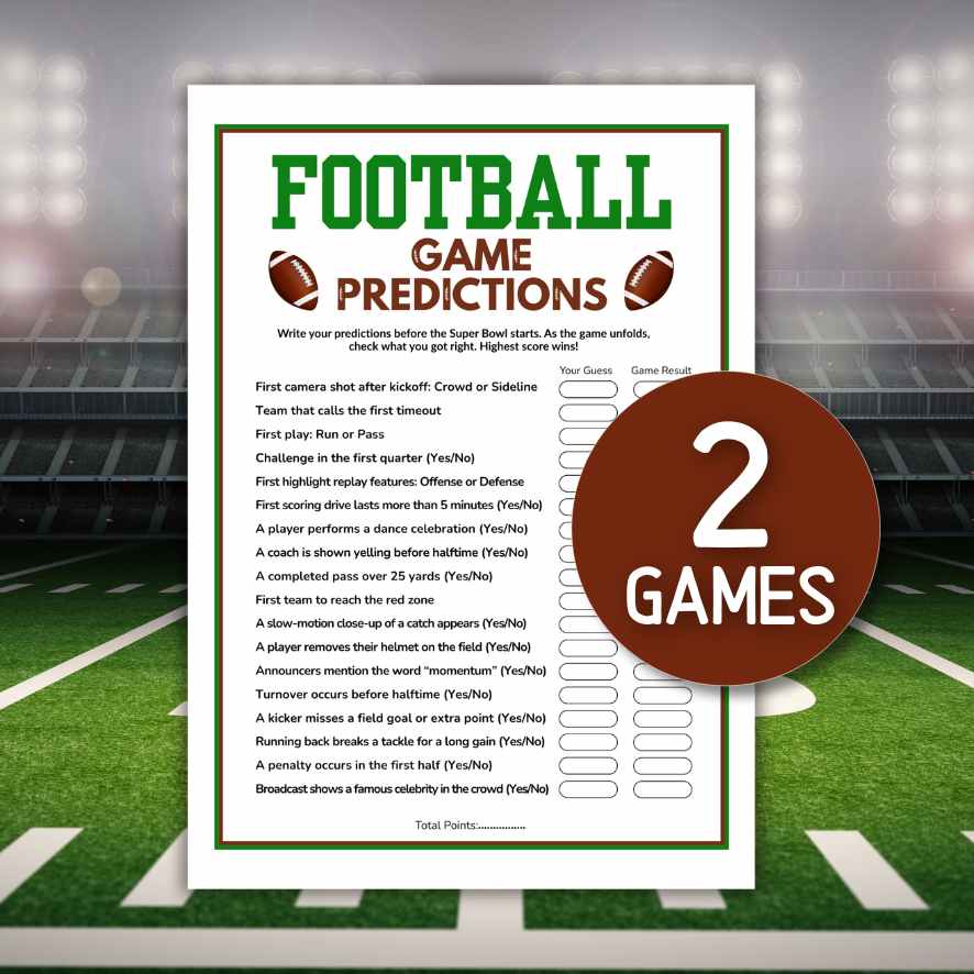 FOOTBALL PREDICTIONS GAME PRINTABLE