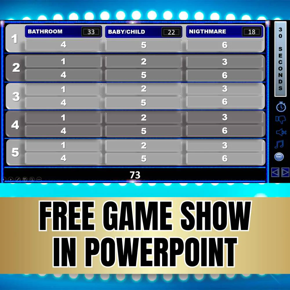 FREE FAST MONEY ROUND FOR GAME FEUD ON POWERPOINT - Image 2