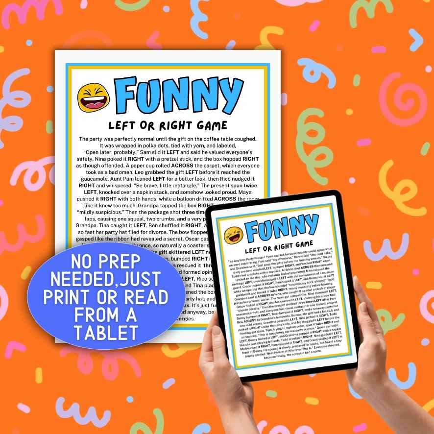 FUNNY LEFT OR RIGHT GAME PRINTABLE - Image 2