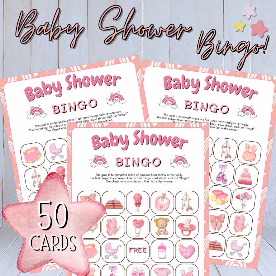 GIRL BABY SHOWER BINGO