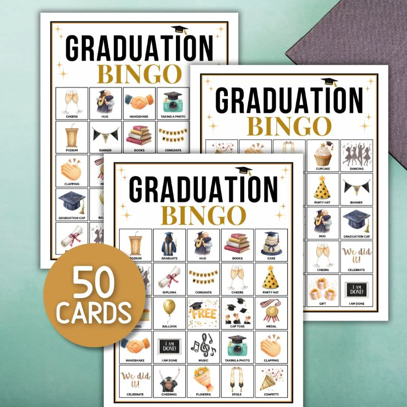 GRADUATION 100 BINGO CARDS GAME PRINTABLE - Image 5