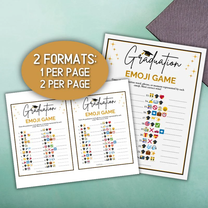 GRADUATION EMOJI GAME PRINTABLE - Image 3