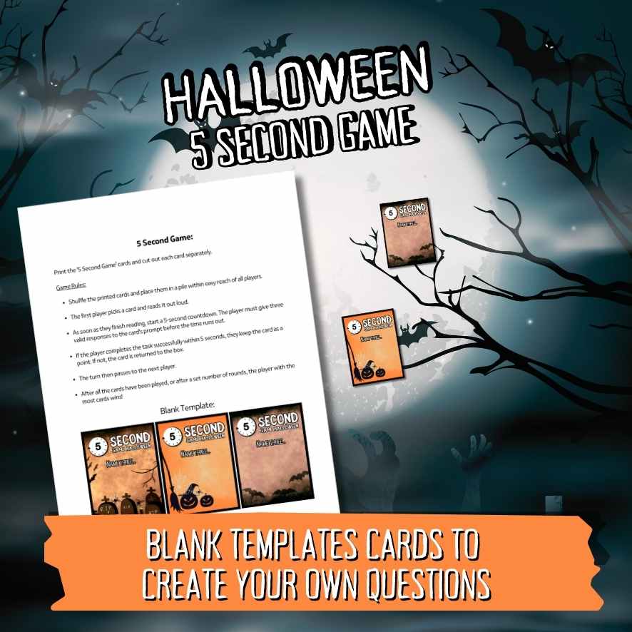 HALLOWEEN 5 SECOND PRINTABLE GAME - Image 4
